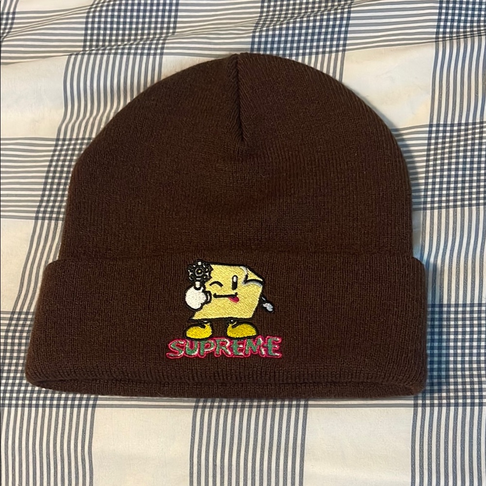 Supreme Brown Knit Beanie Hat